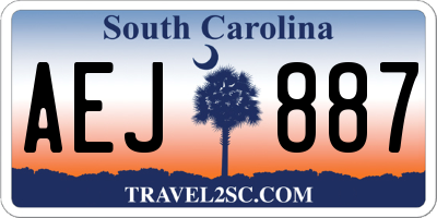 SC license plate AEJ887
