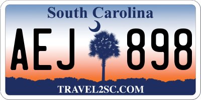 SC license plate AEJ898