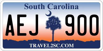 SC license plate AEJ900