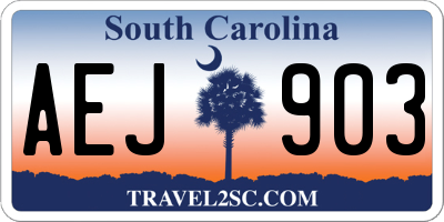 SC license plate AEJ903