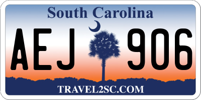 SC license plate AEJ906