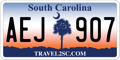 SC license plate AEJ907