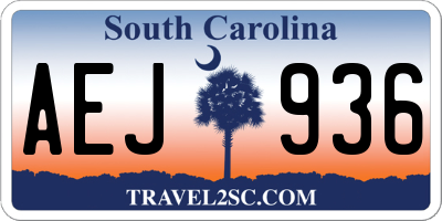 SC license plate AEJ936