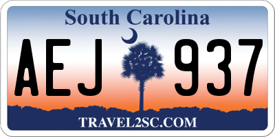 SC license plate AEJ937