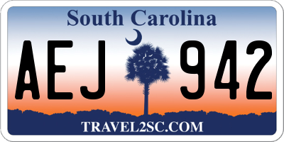 SC license plate AEJ942
