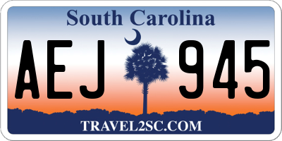 SC license plate AEJ945