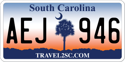 SC license plate AEJ946