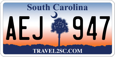 SC license plate AEJ947