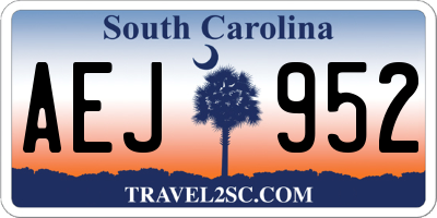 SC license plate AEJ952