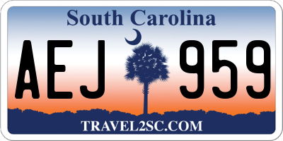 SC license plate AEJ959