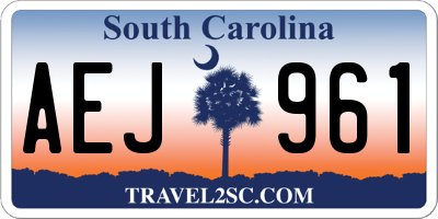 SC license plate AEJ961