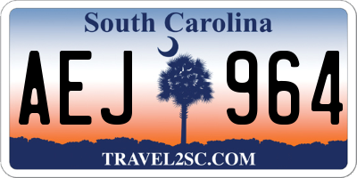 SC license plate AEJ964