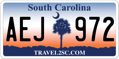 SC license plate AEJ972