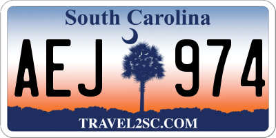 SC license plate AEJ974