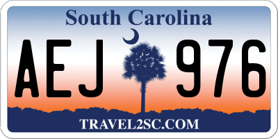 SC license plate AEJ976