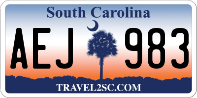 SC license plate AEJ983