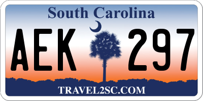 SC license plate AEK297
