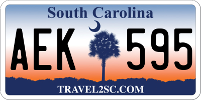 SC license plate AEK595