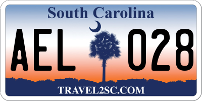 SC license plate AEL028