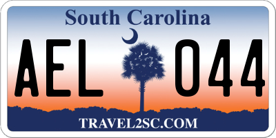SC license plate AEL044