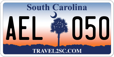 SC license plate AEL050