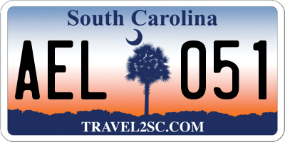 SC license plate AEL051