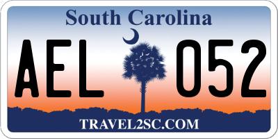 SC license plate AEL052