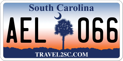 SC license plate AEL066