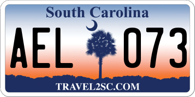SC license plate AEL073