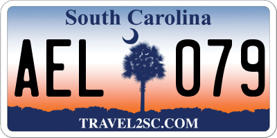 SC license plate AEL079
