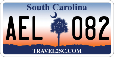 SC license plate AEL082