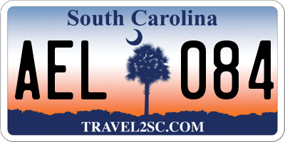SC license plate AEL084
