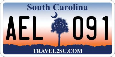 SC license plate AEL091
