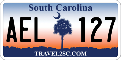 SC license plate AEL127
