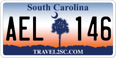 SC license plate AEL146