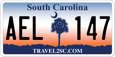 SC license plate AEL147