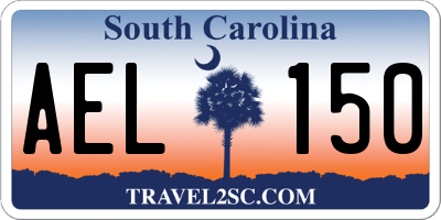 SC license plate AEL150