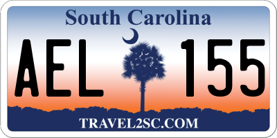 SC license plate AEL155