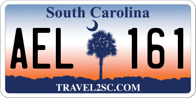 SC license plate AEL161