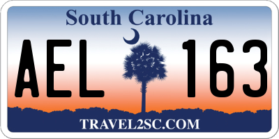 SC license plate AEL163