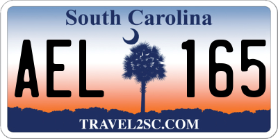 SC license plate AEL165