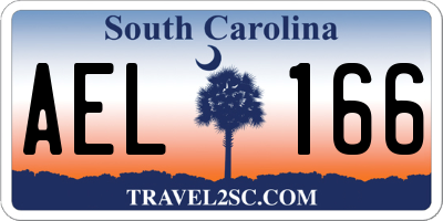 SC license plate AEL166