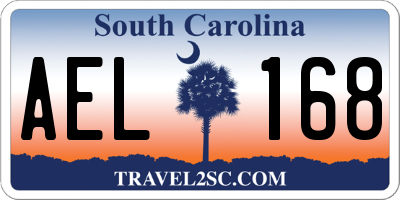 SC license plate AEL168