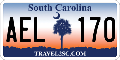 SC license plate AEL170