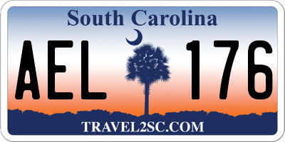 SC license plate AEL176