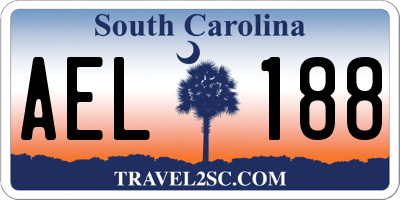 SC license plate AEL188