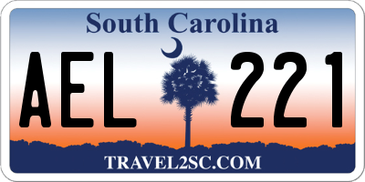 SC license plate AEL221