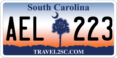 SC license plate AEL223