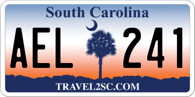 SC license plate AEL241