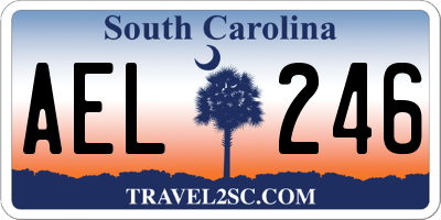 SC license plate AEL246